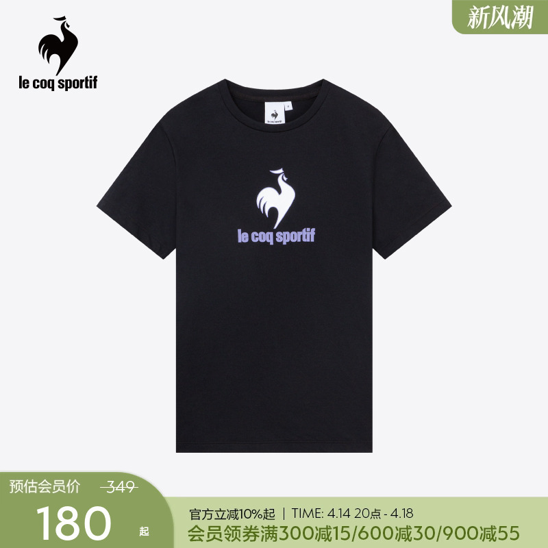 乐卡克法国公鸡女士夏季修身休闲圆领短袖T恤CB-0163232