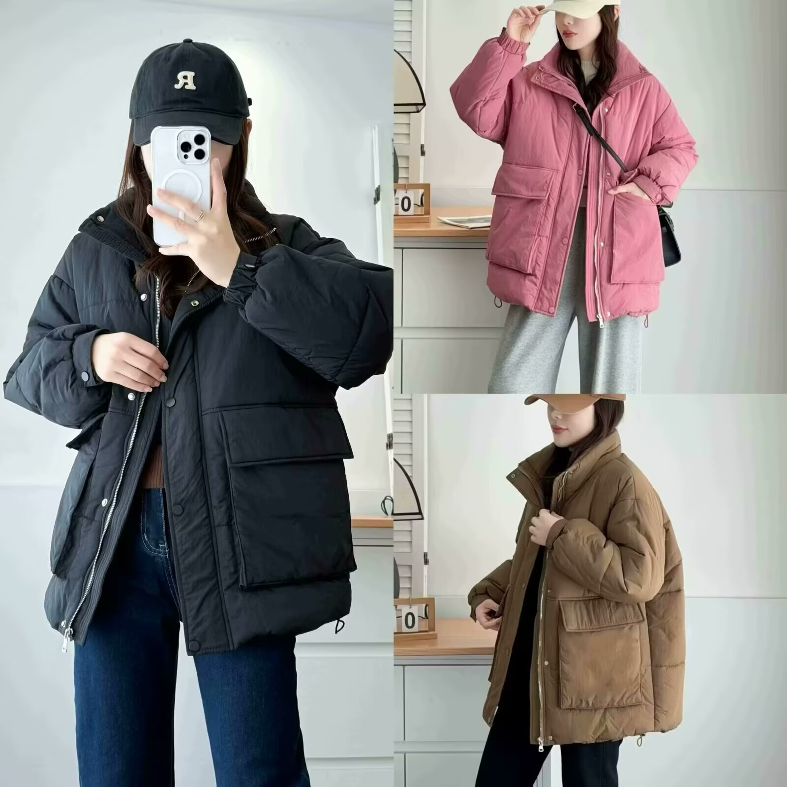 千寻--110-200斤大码女装时尚冬季保暖休闲百搭韩版保暖棉衣棉服