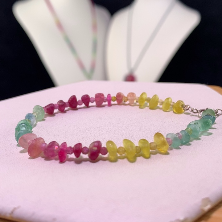 双色碧玺手链未镶嵌