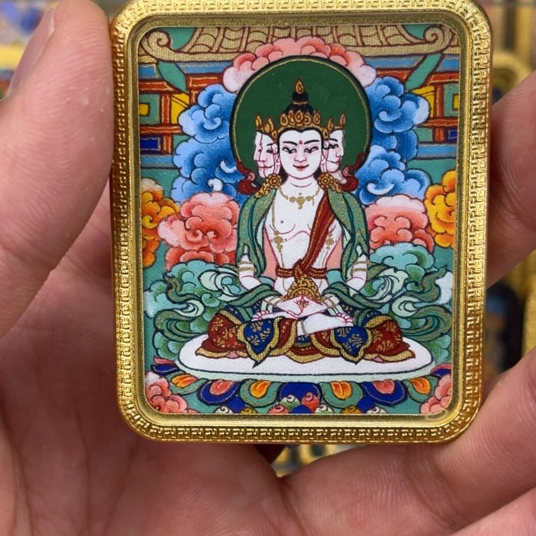 吊坠G**T纯手绘唐卡，大日如来