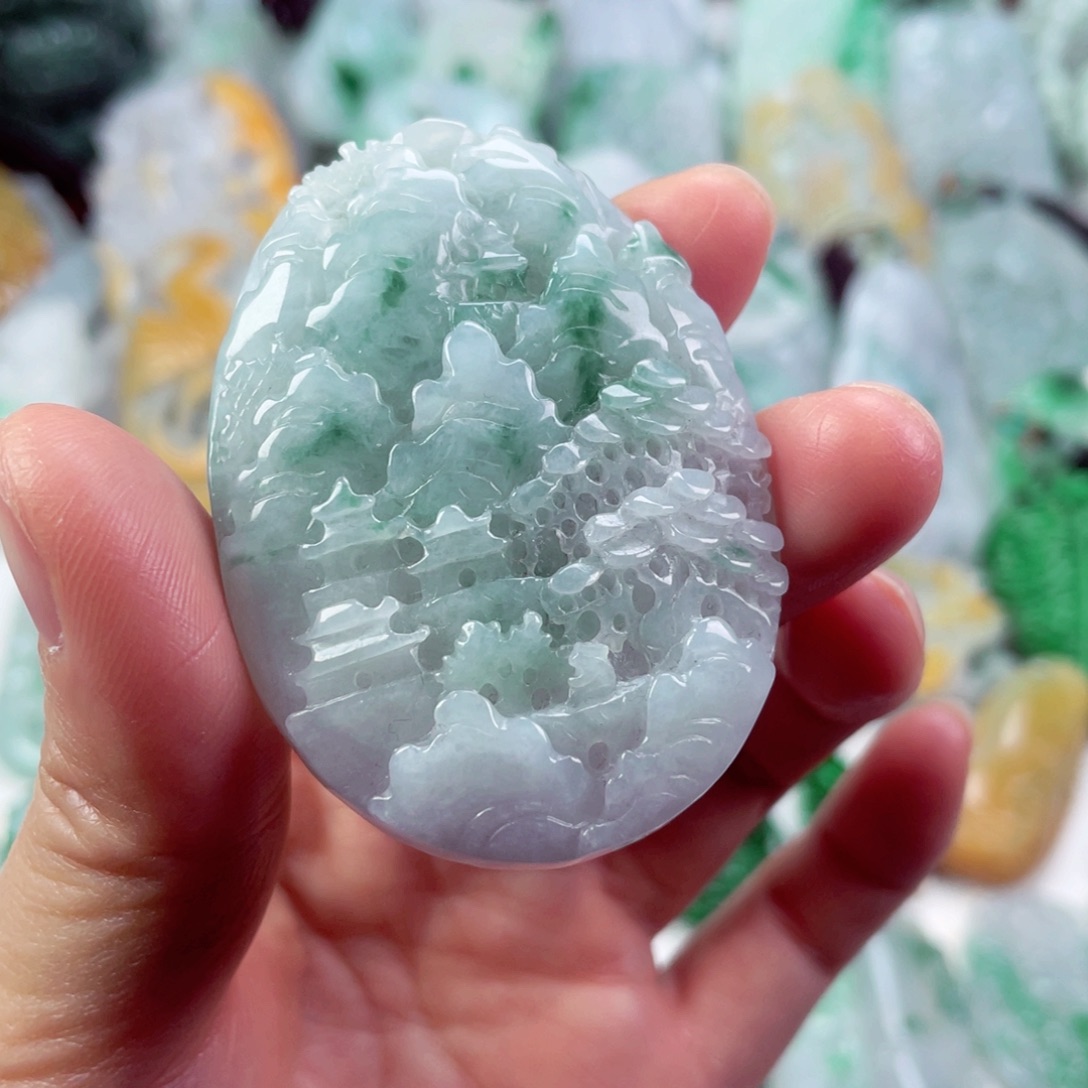 翡翠未镶嵌吊坠(不含链)