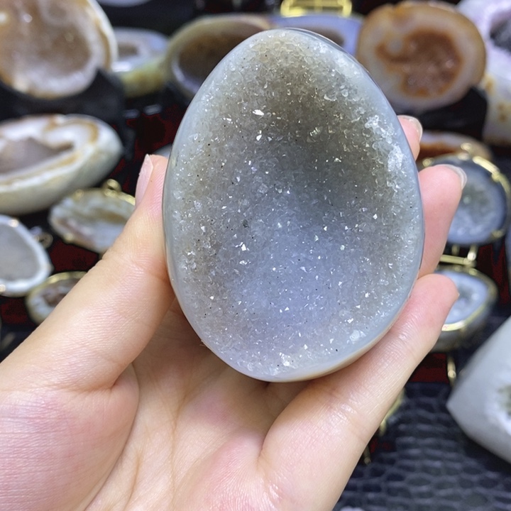 水晶珠宝半成品未镶嵌彩晶蛋