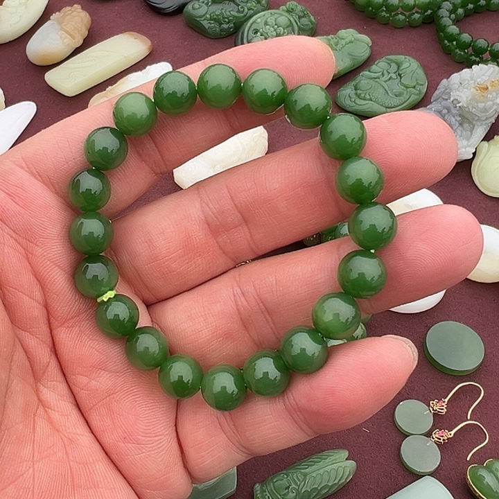 和田玉（碧玉）未镶嵌手串
