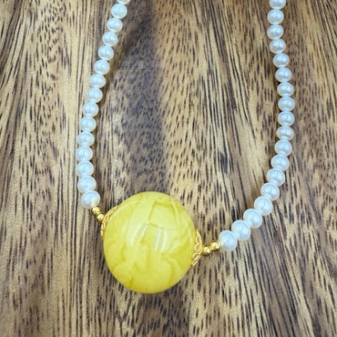 苏禧坊蜜蜡锁骨项链