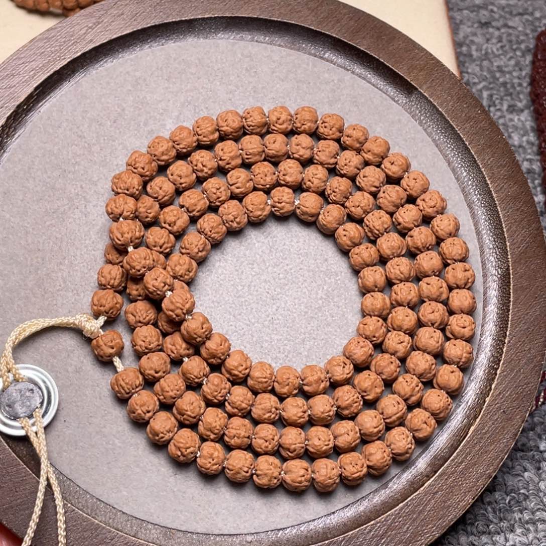 手串金刚菩提泓**爹梅朵头货佛手108尺寸7