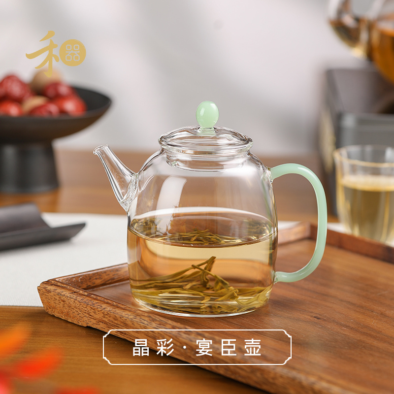 禾器晶彩·宴臣壶  玻璃泡茶壶 茶具 茶器 建议容量:280ml