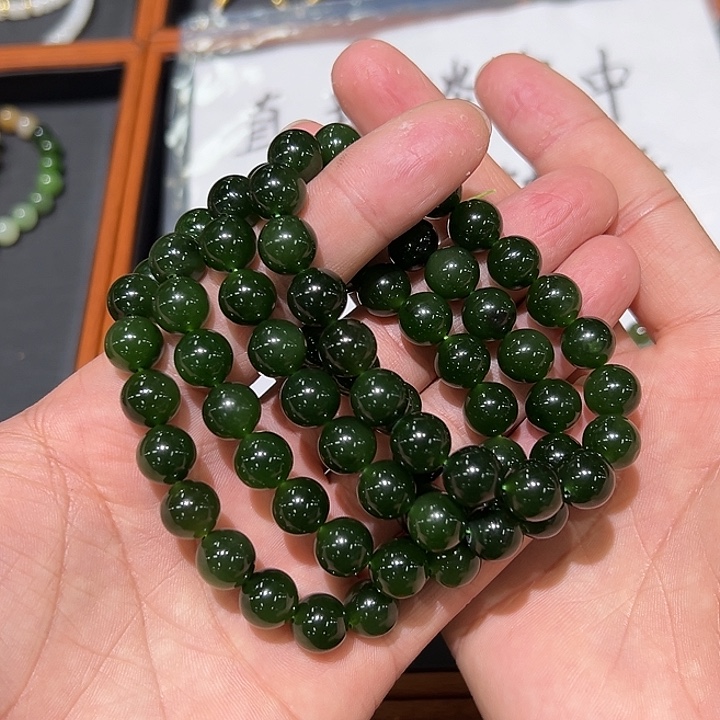 和田玉未镶嵌手串多样性发货拍一发一