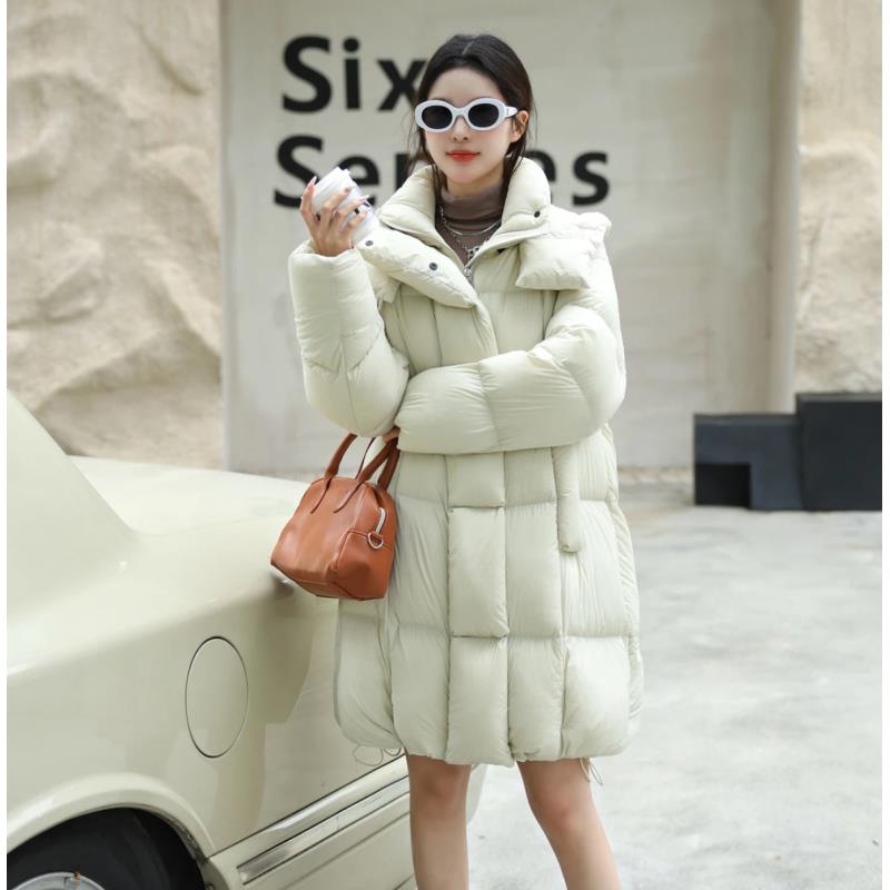 2024冬季新款泡芙中长款羽绒服时尚休闲女士潮流韩版