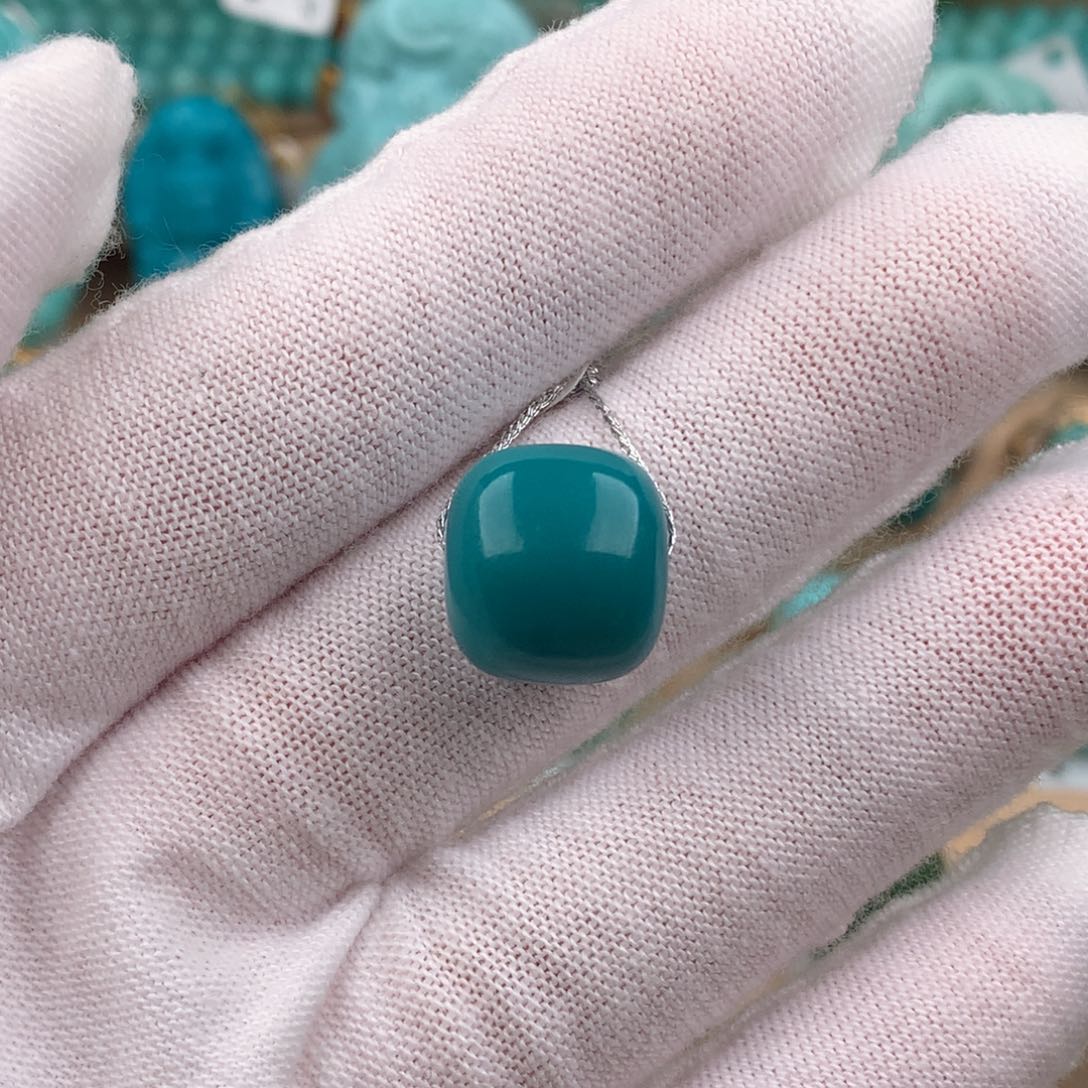 绿松石配饰未镶嵌老型卡13.3*12