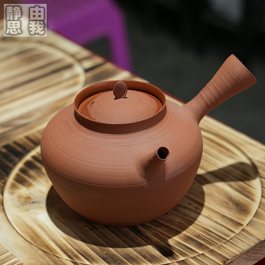 粗陶壶提梁壶 烧水壶 砂铫壶玉书煨功夫橄榄炭炉红泥小火炉煮茶壶