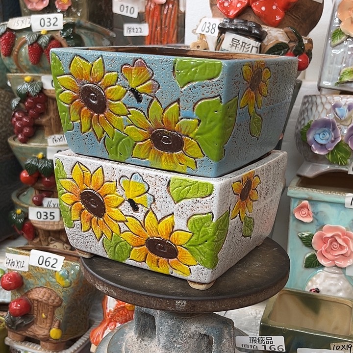 紫砂花盆粗陶材质多肉花盆