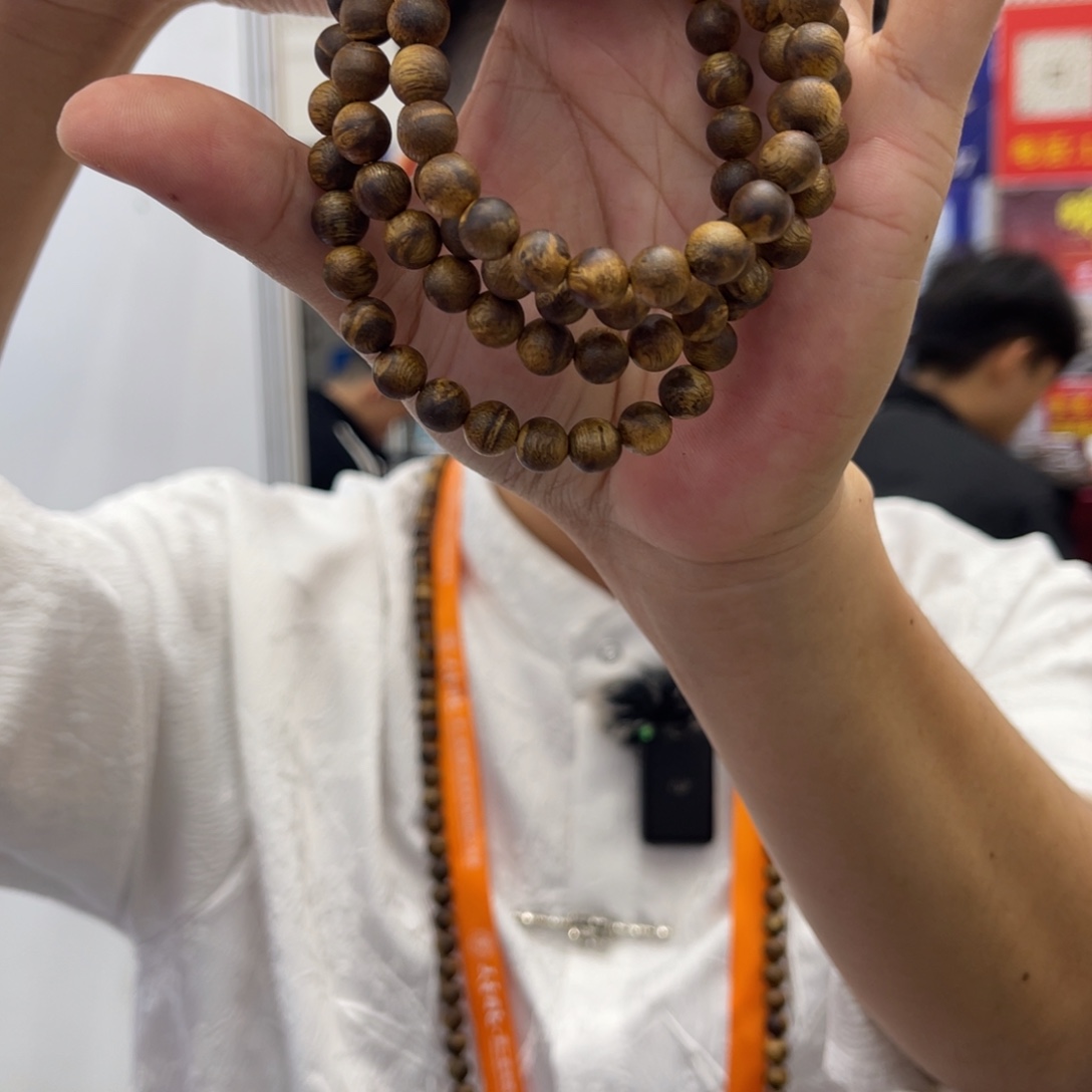沉香手串海南沉香0.8虎斑棋23克➕多样性发一