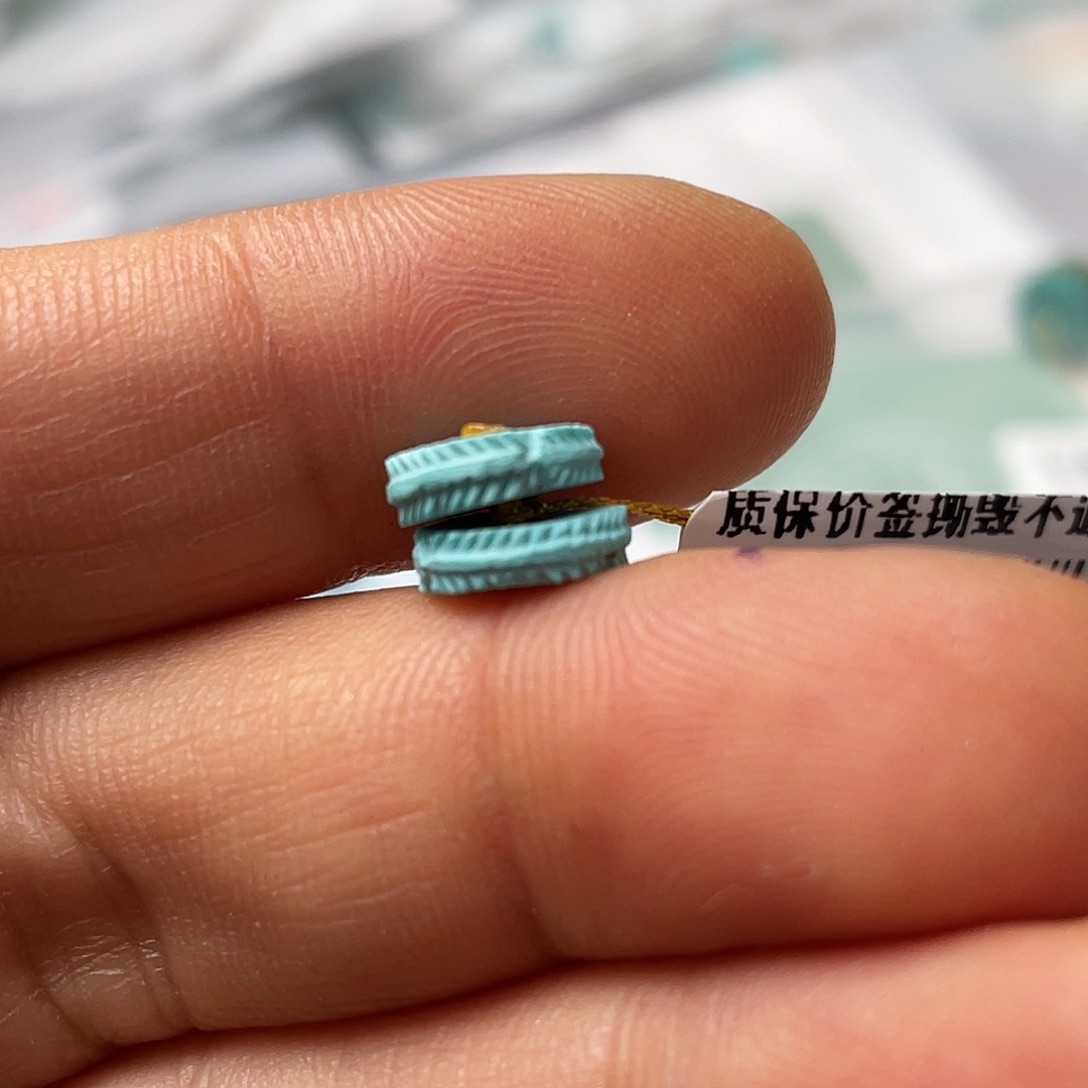 绿松石珠宝半成品18K金镶嵌