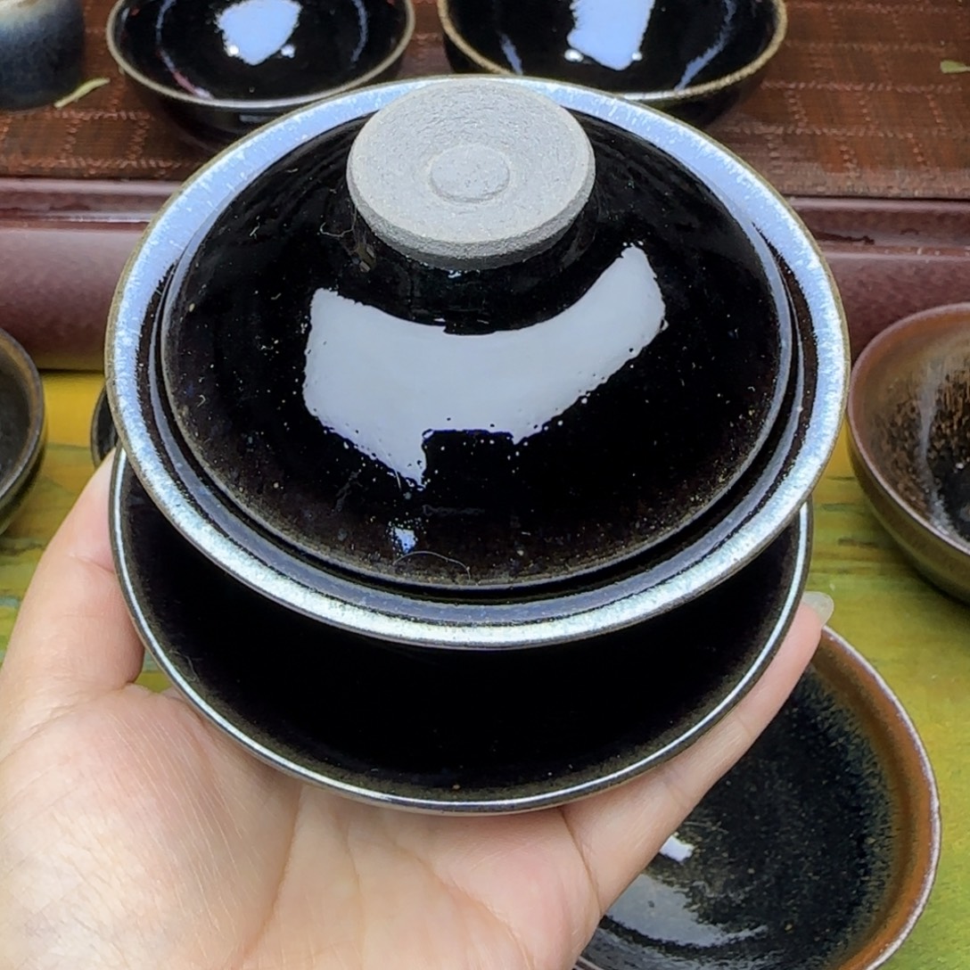 D***d茶盏天御九龍柴烧建盏盖碗