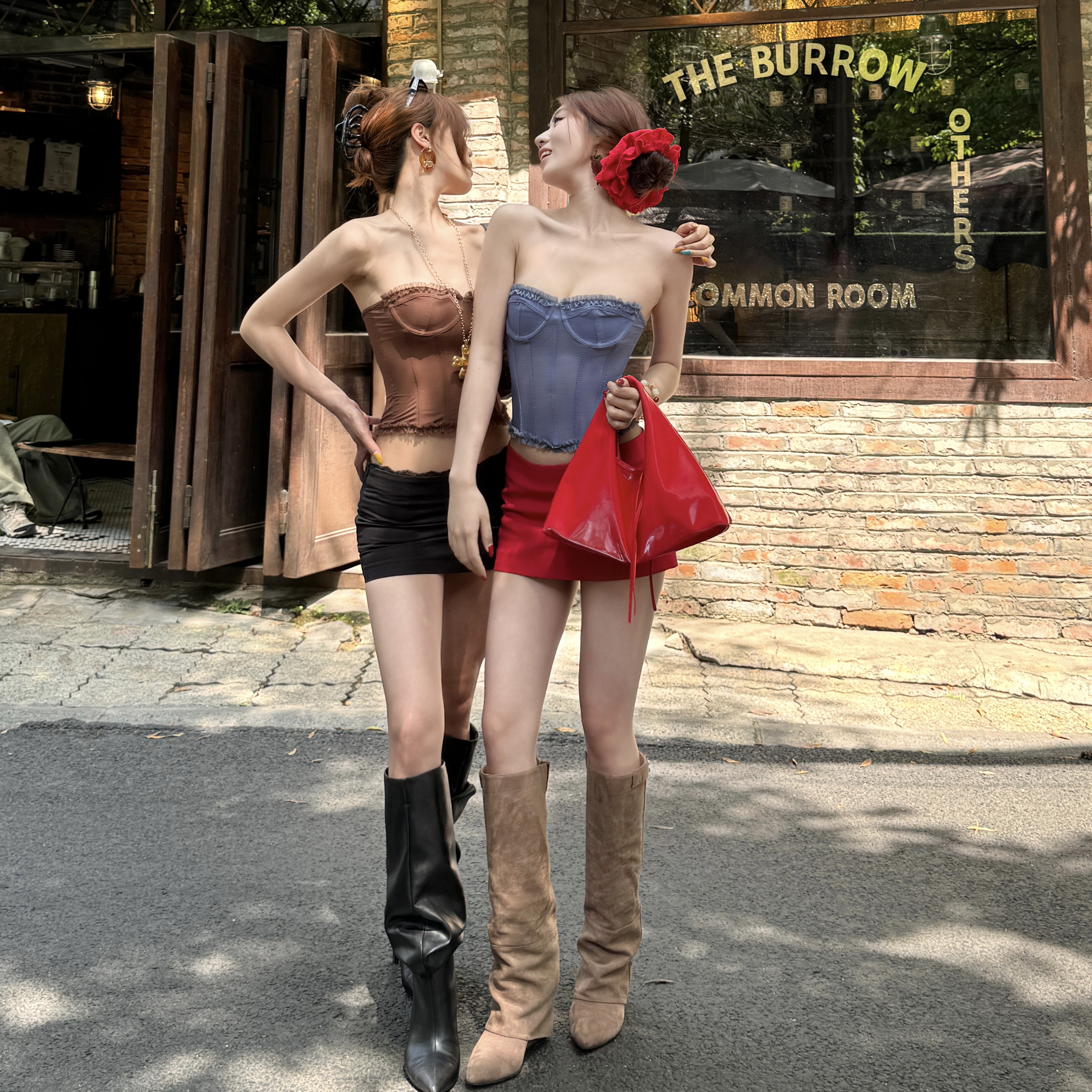 MKrave纯欲夏季辣妹薄款网纱鱼骨胸衣吊带网红短款性感内衣女显瘦