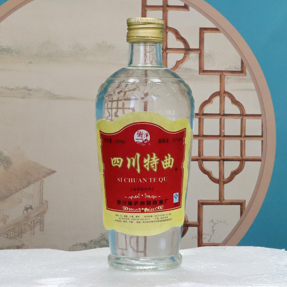 衡洋四川 ，特曲52度白酒 浓香型纯粮酿造420ml整箱6瓶装52度420ml