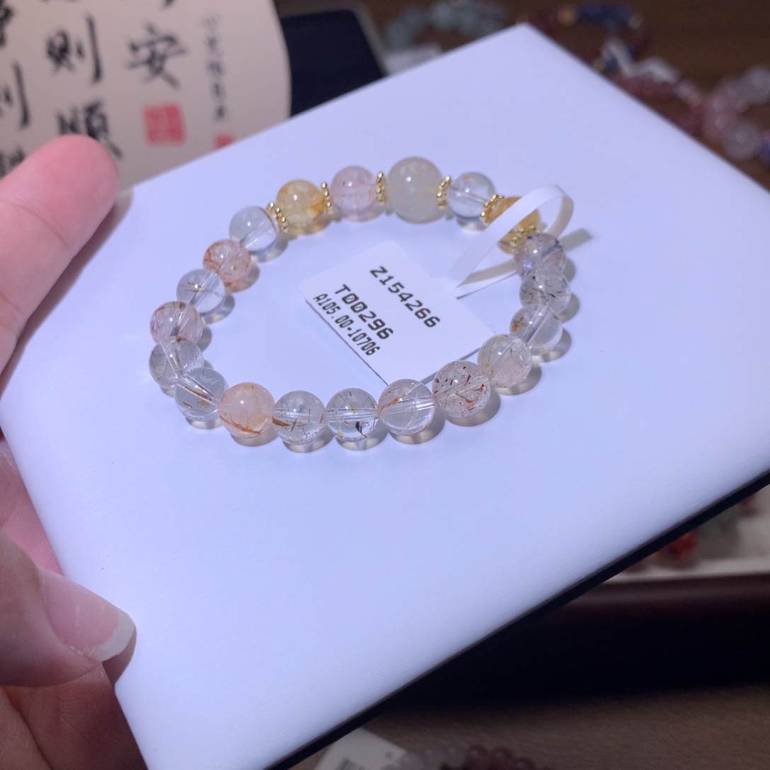 未镶嵌水晶手链黑金超七154266