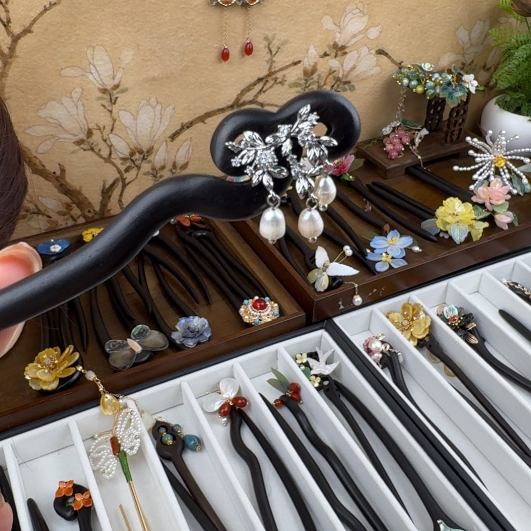 @***然醋酸铁合金18厘米黑檀木精致款