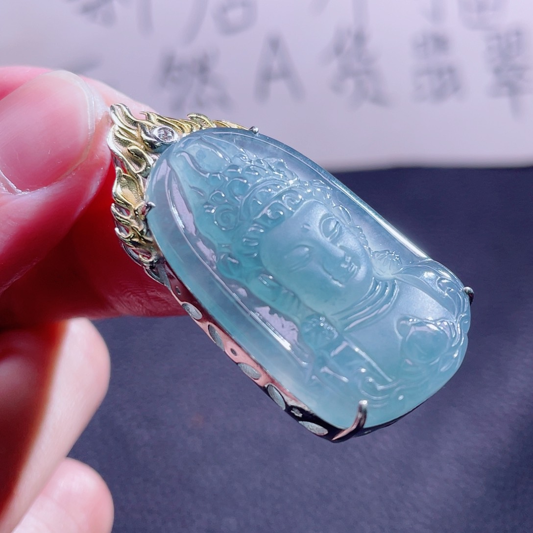 翡翠颈饰银S925镶嵌8888888888