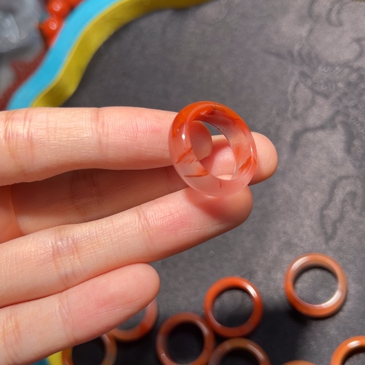 南红玛瑙未镶嵌珠宝半成品冰飘16.5m