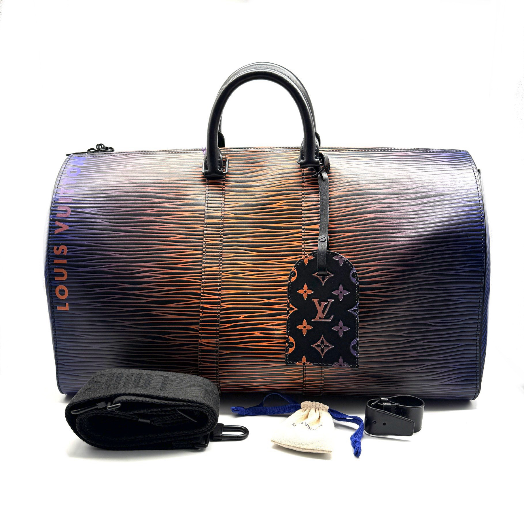 99新 LouisVuitton/路易威登 晕染水波纹keepall旅行袋 尺寸50/29