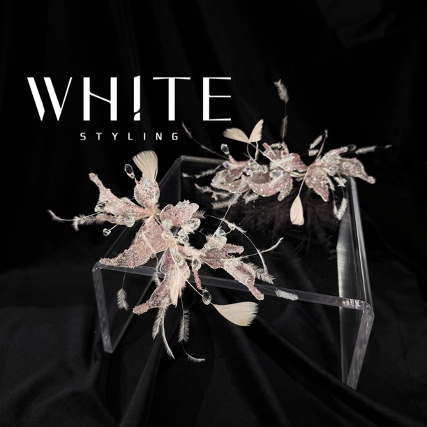 WHITE手作｜新品“浪漫的华尔兹”边夹饰品