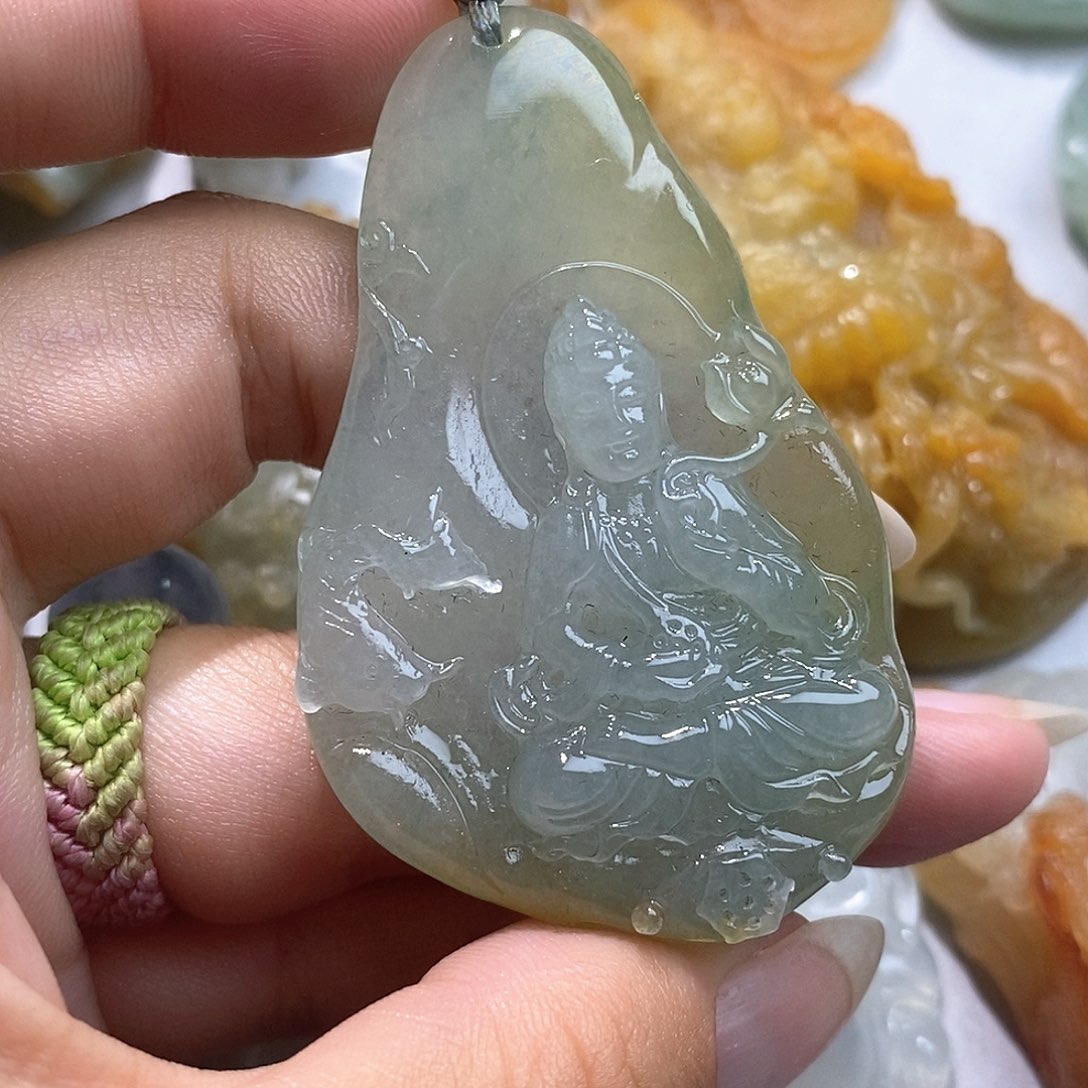 定制翡翠未镶嵌缅甸翡翠吊坠