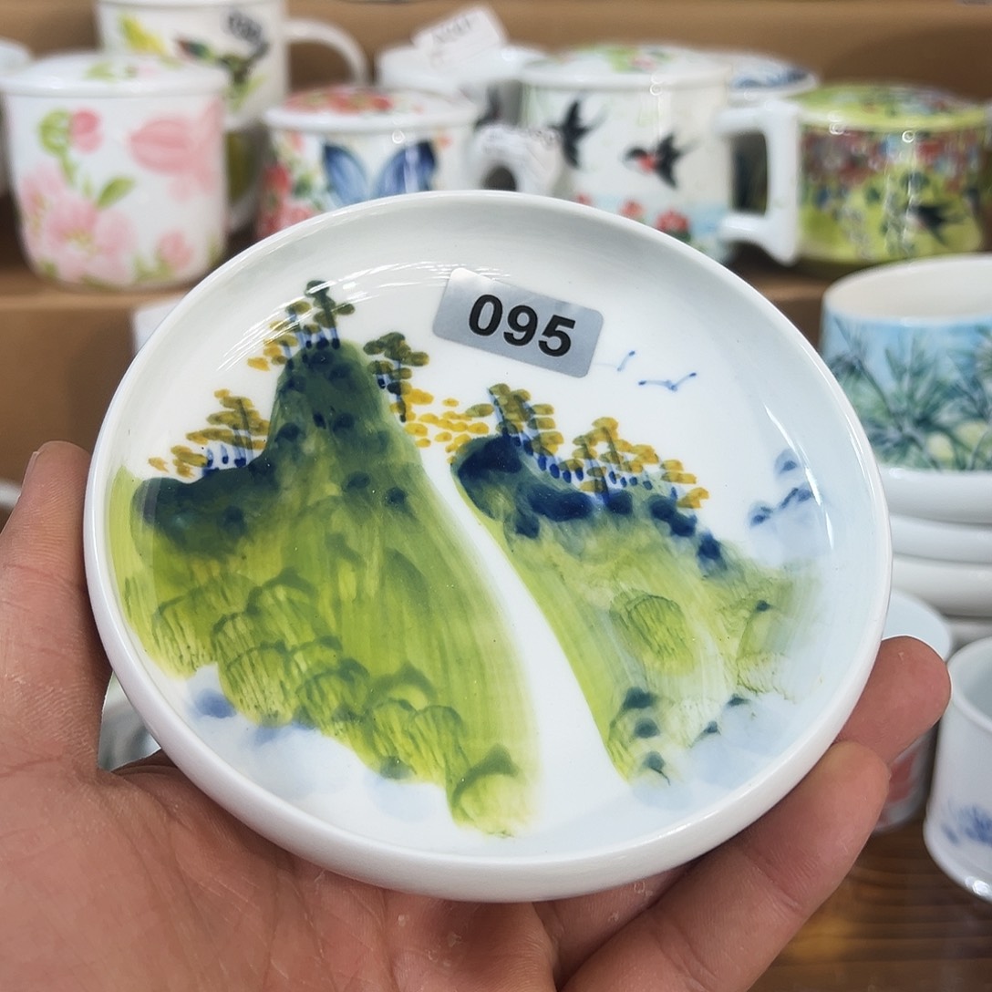 陶瓷景德镇手绘高温陶瓷5寸小圆碟