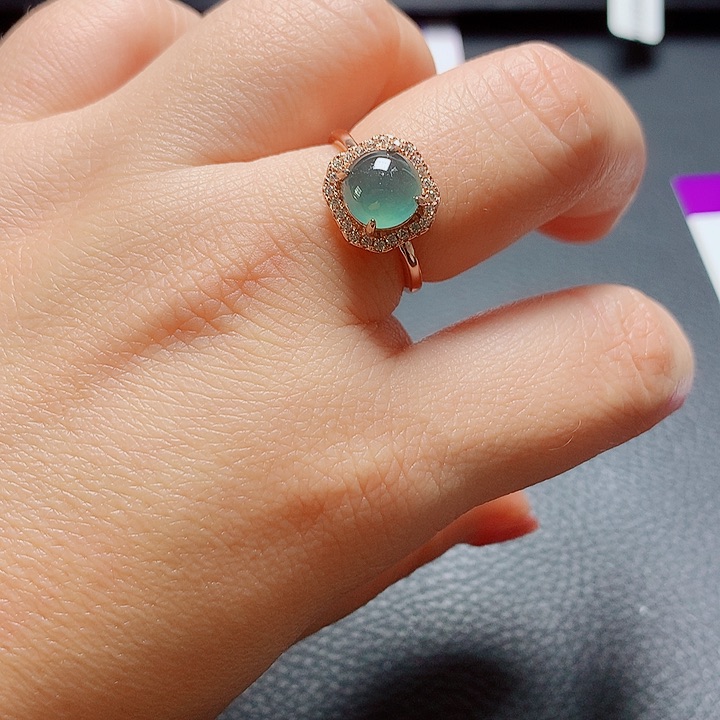 银S925镶嵌戒指翡翠