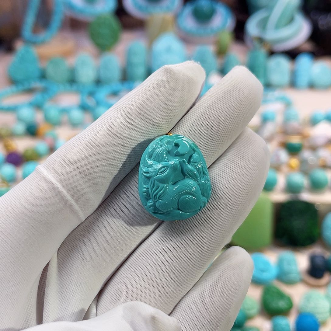 绿松石珠宝奇石未镶嵌