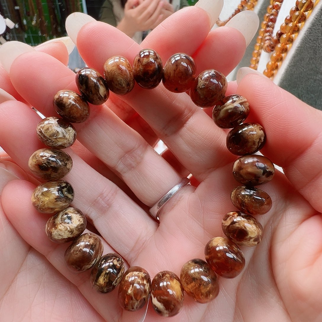 琥珀未镶嵌裸石抚顺琥珀11花蜡