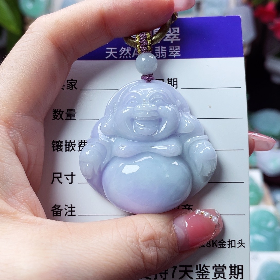 翡翠未镶嵌颈饰佛公15