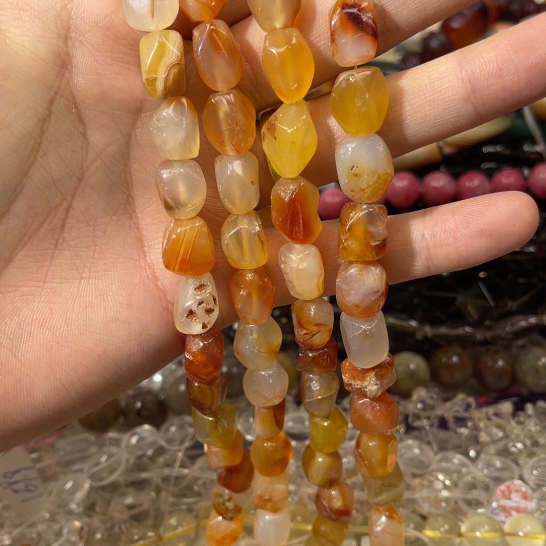 玛瑙/玉髓合金手链盐源玛瑙随形