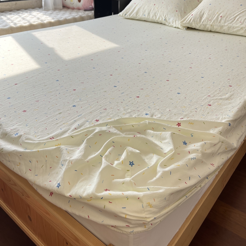 2025新款超柔软双层纱床笠单件席梦思全包床罩防尘罩宿舍防滑床单