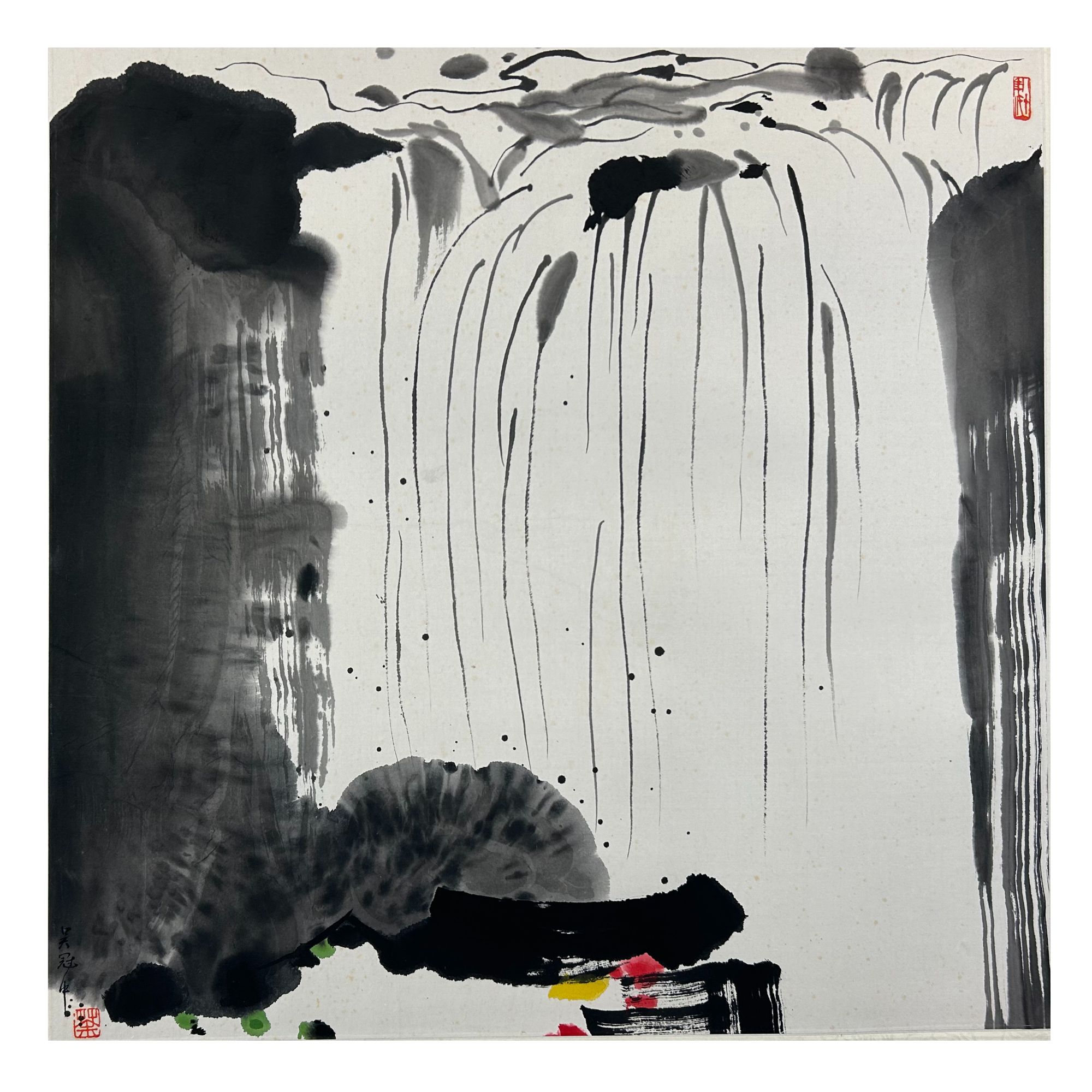 37 WGZ  飞流直下  68.5X68.5  纸本镜片