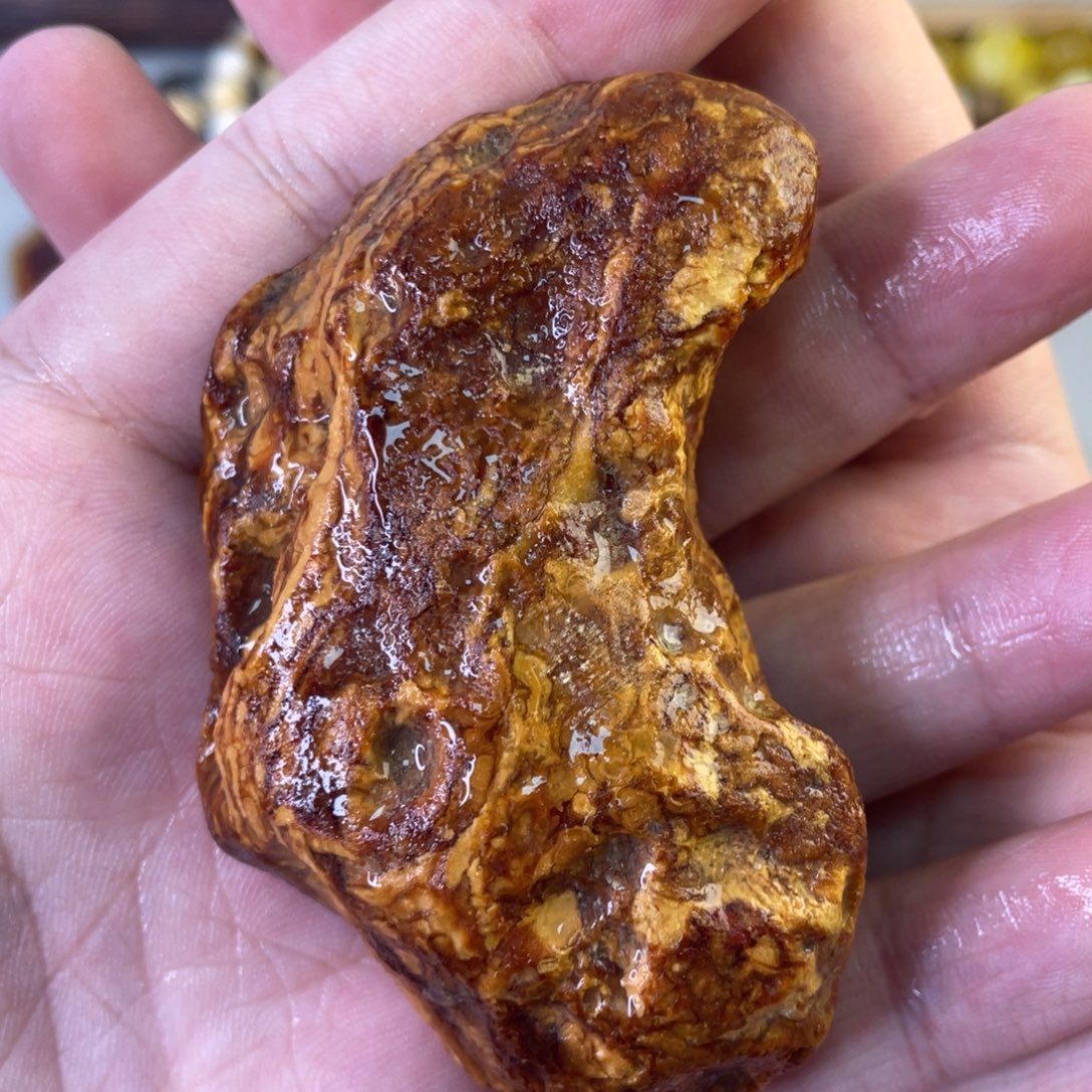 定制琥珀天然琥珀同料老型9*8