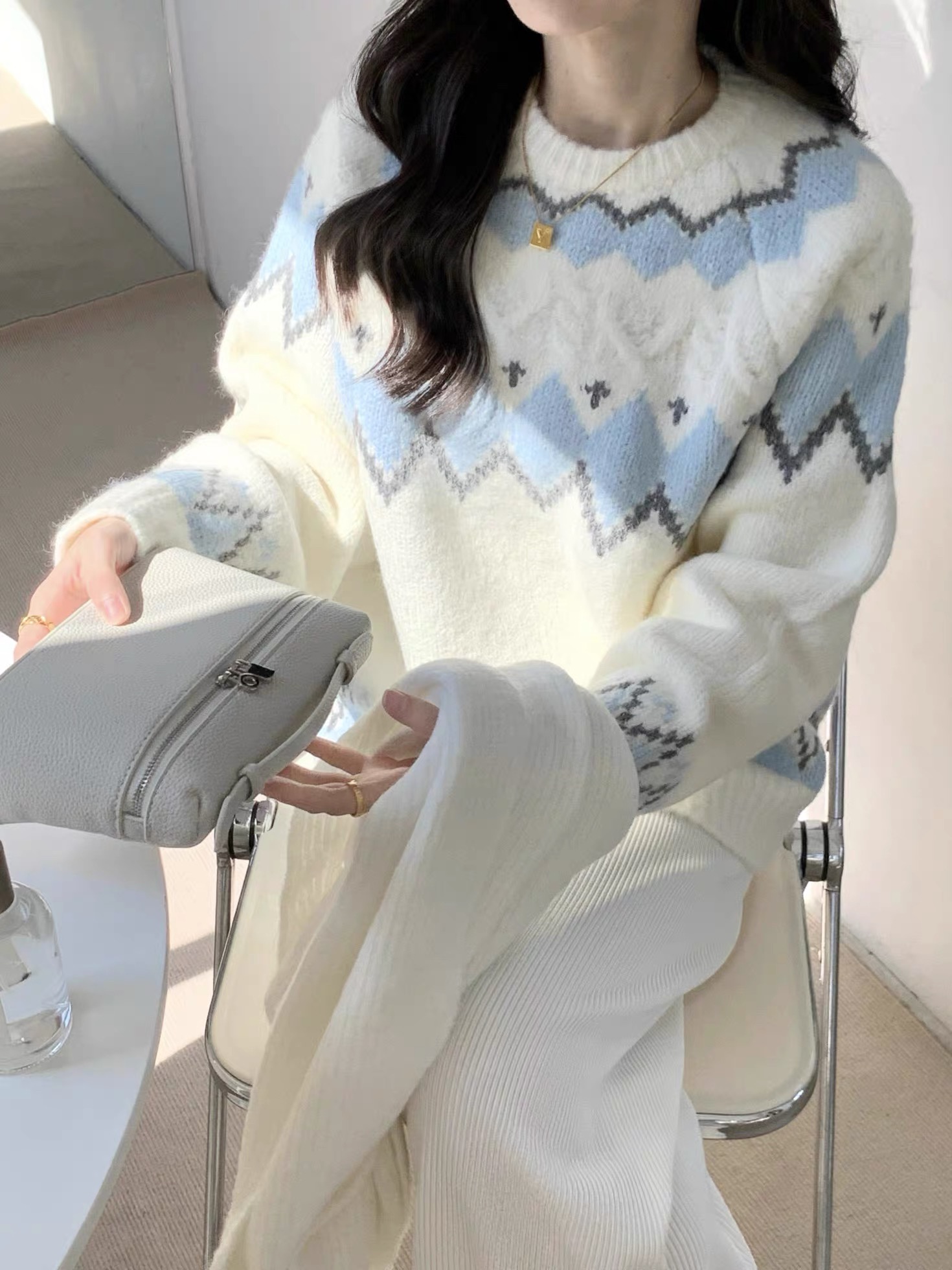 【201-280编码点这里】秋冬高端时尚气质开衫短款毛衣女