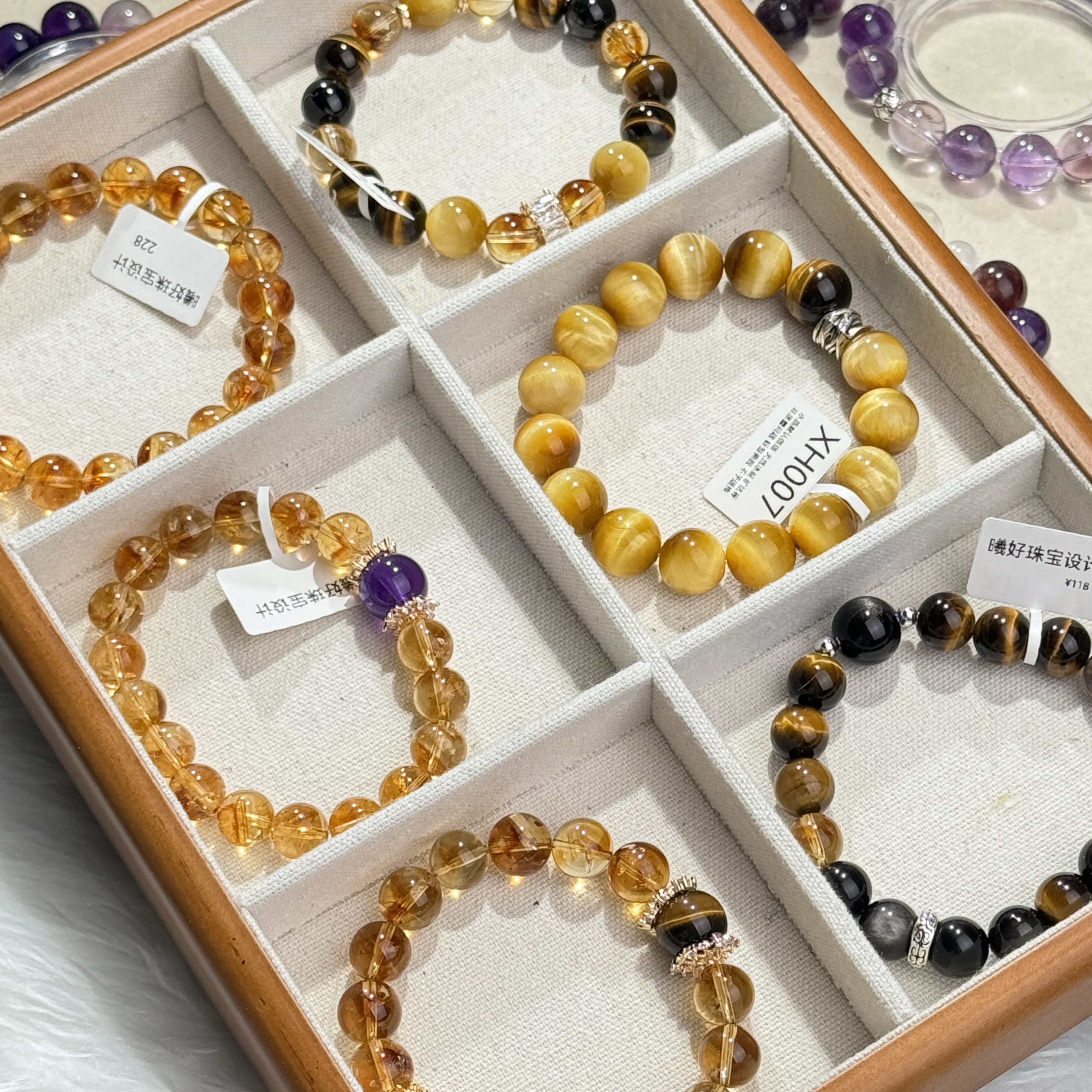 XH20130-xh水晶链接 水晶手链有瑕多样性发一