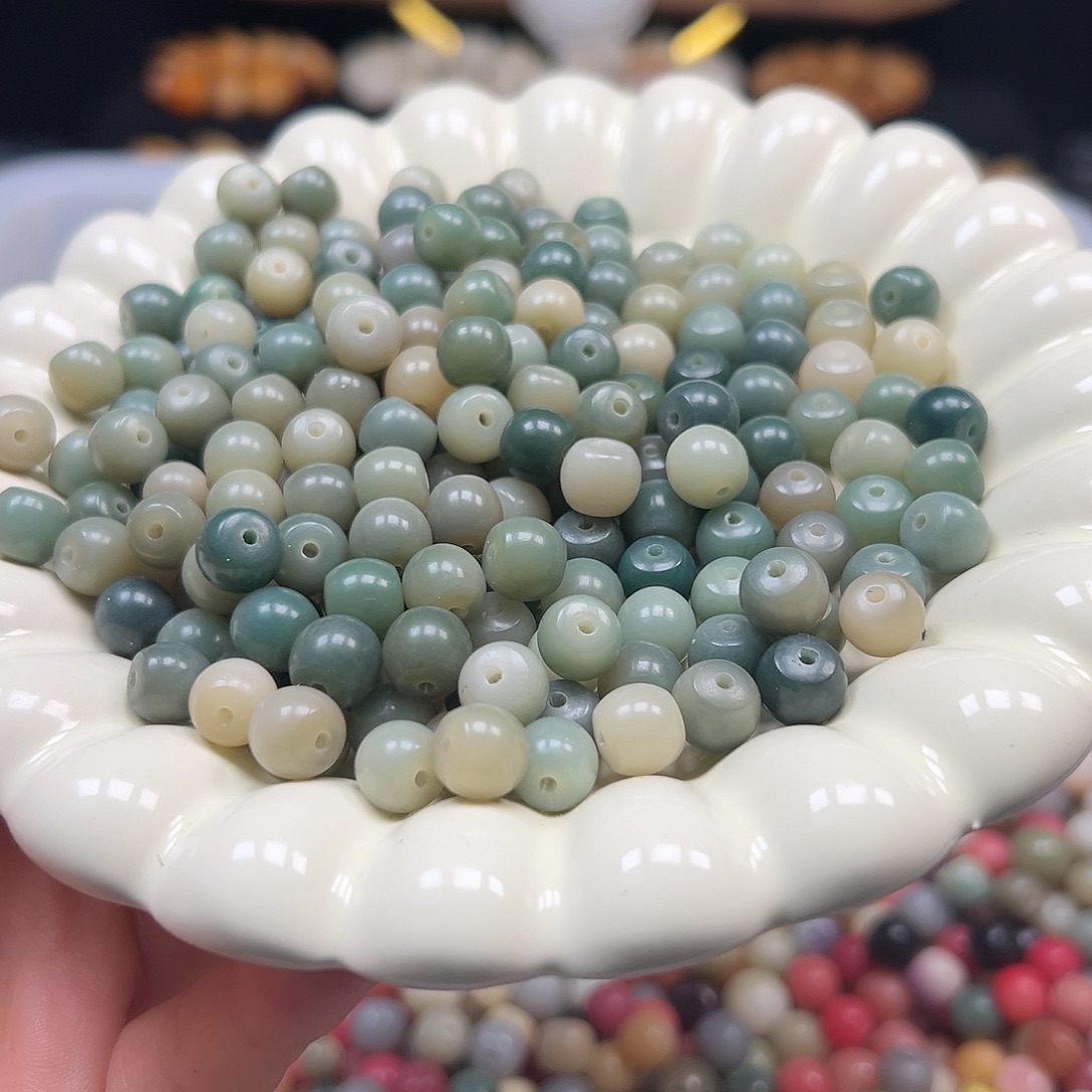 菩提根/象牙果手串卡9绿酒桶300颗