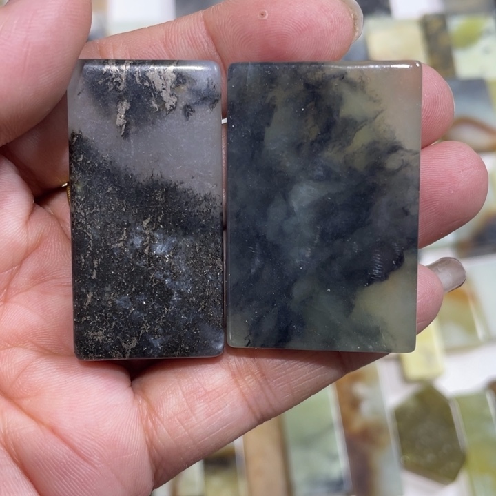 蛇纹石玉未镶嵌天然花玉平安无事牌