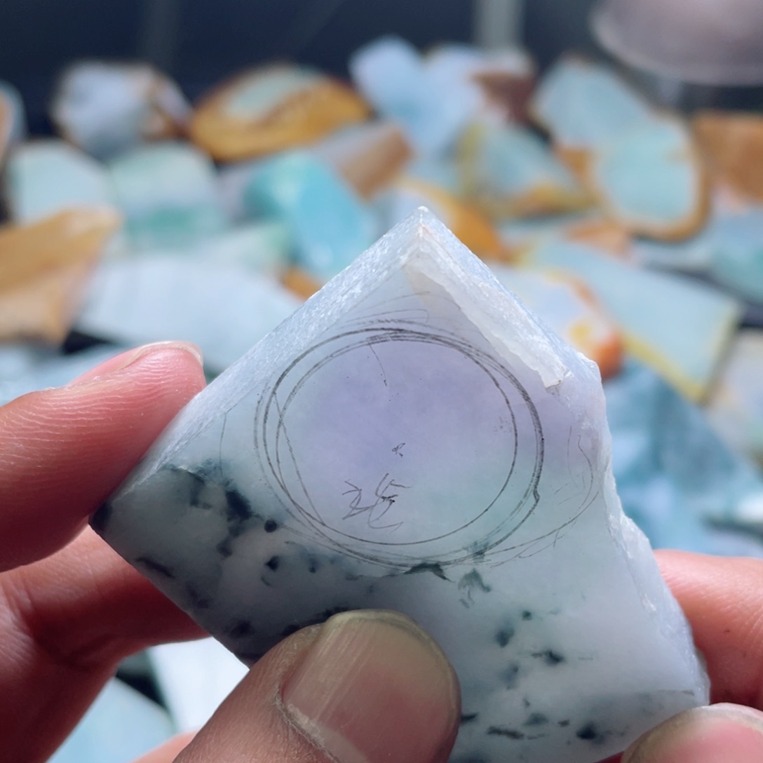 定制翡翠未镶嵌食*饭包工平安扣