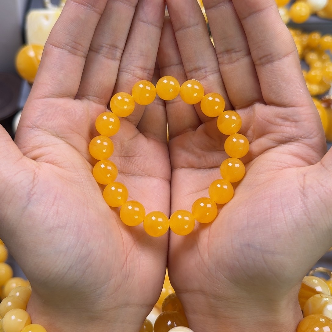 琥珀珠宝奇石未镶嵌同料12mm