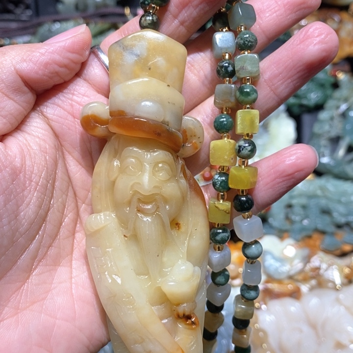 岫玉毛衣链未镶嵌