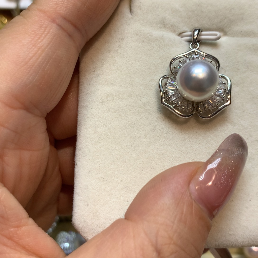 海水珍珠颈饰银S925镶嵌
