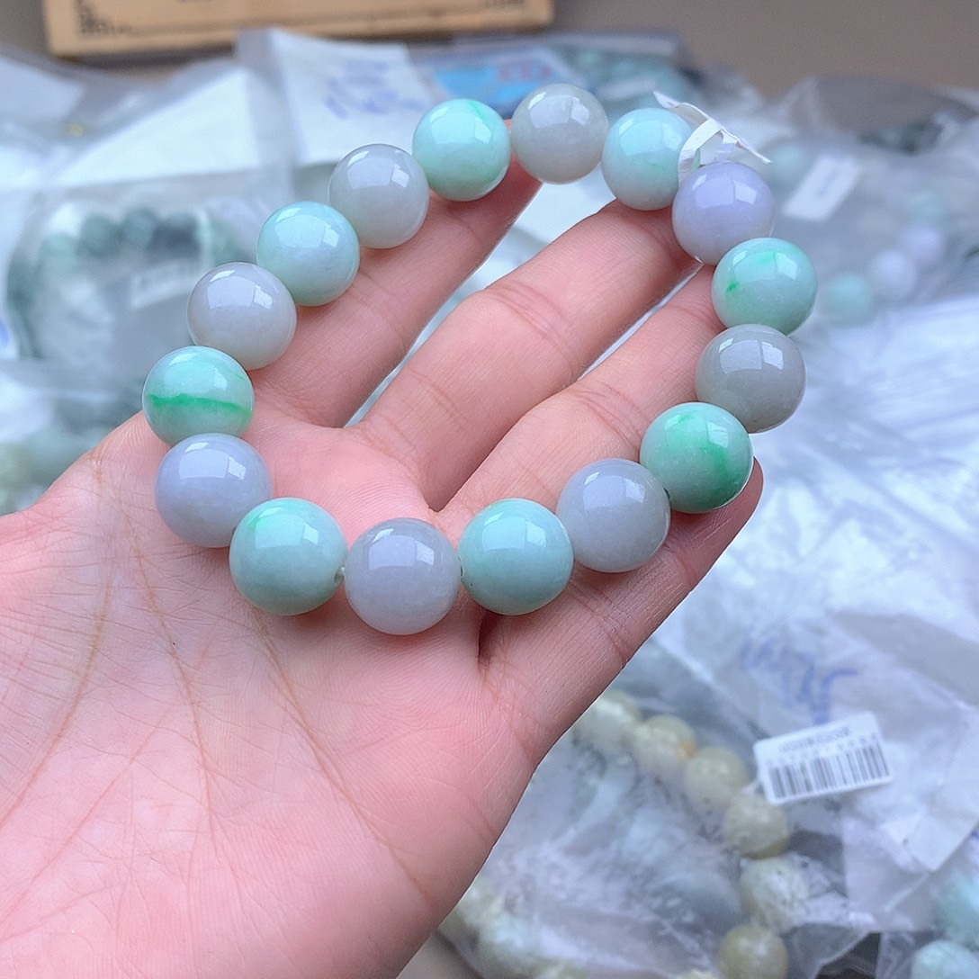 未镶嵌手串定制翡翠