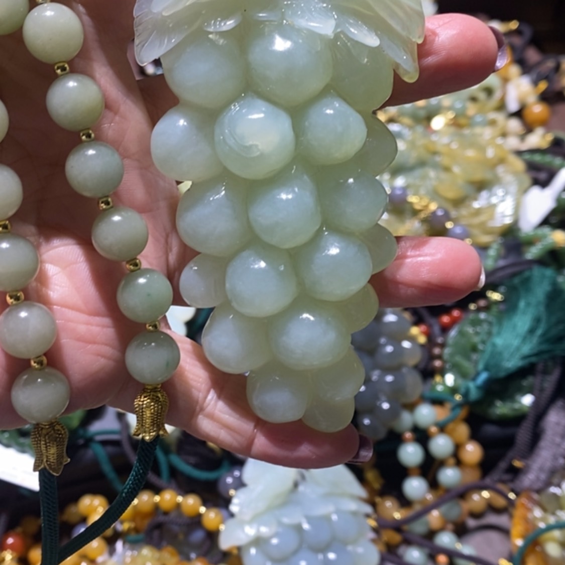 【闪购商品】岫玉毛衣链未镶嵌蝶****6