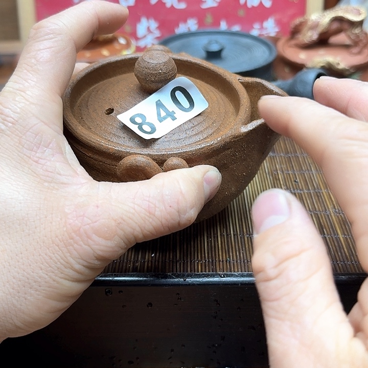 纯手工制作粗陶茶具