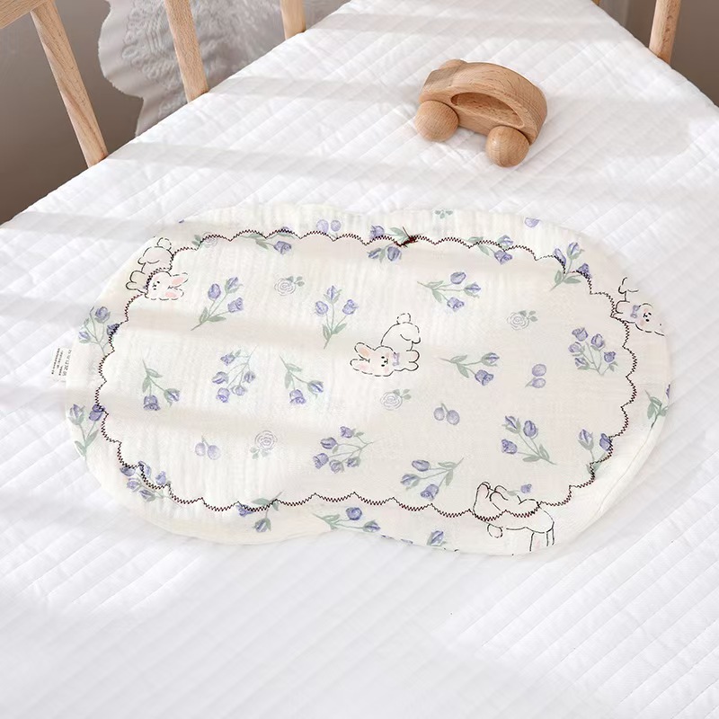 云片枕婴儿新生宝宝枕头纯棉0-12个月初生婴幼儿吸汗巾透气柔软