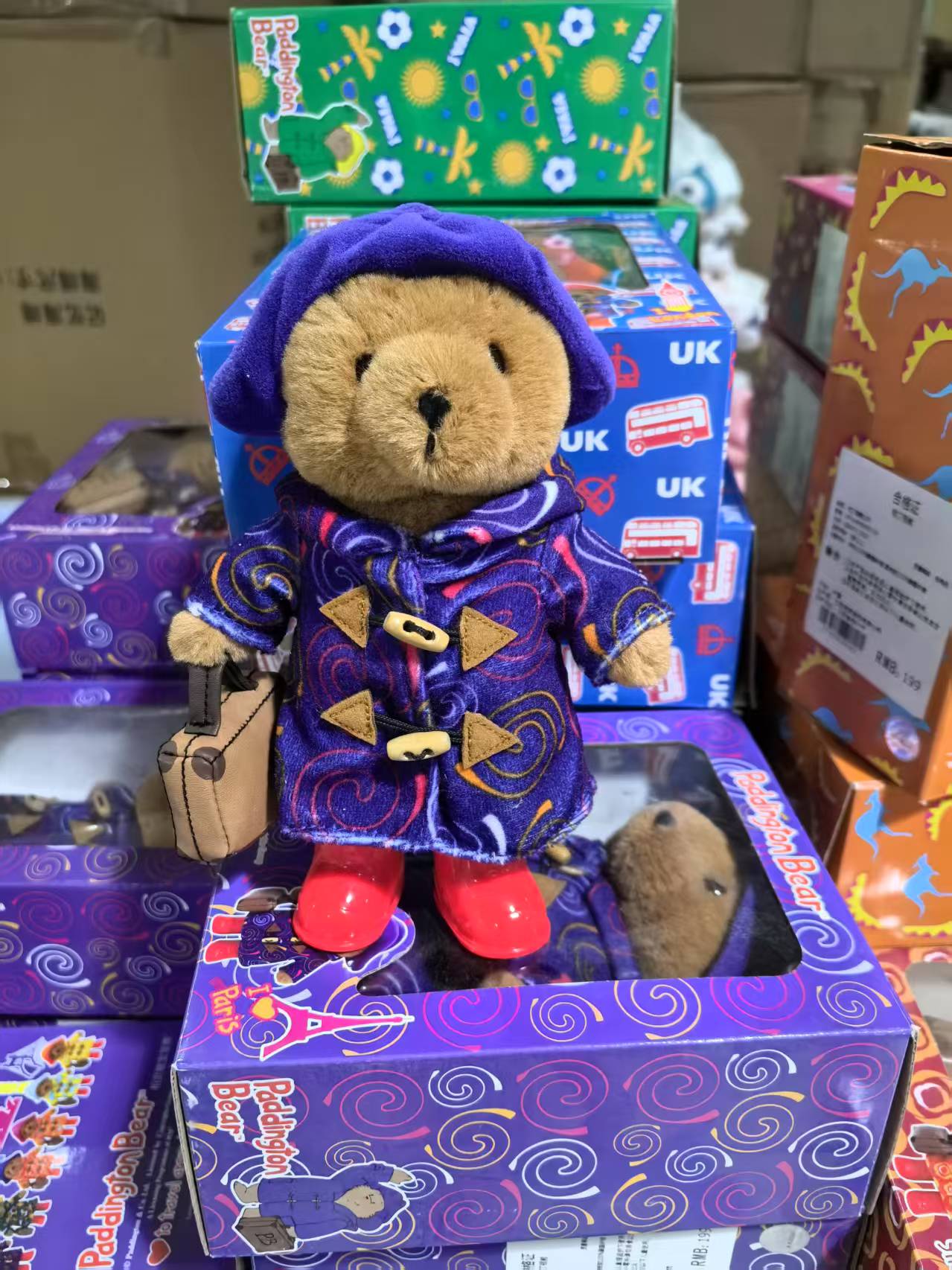 《厚广家》3楼19cm高可站立帕丁顿熊公仔 紫色款 发1只