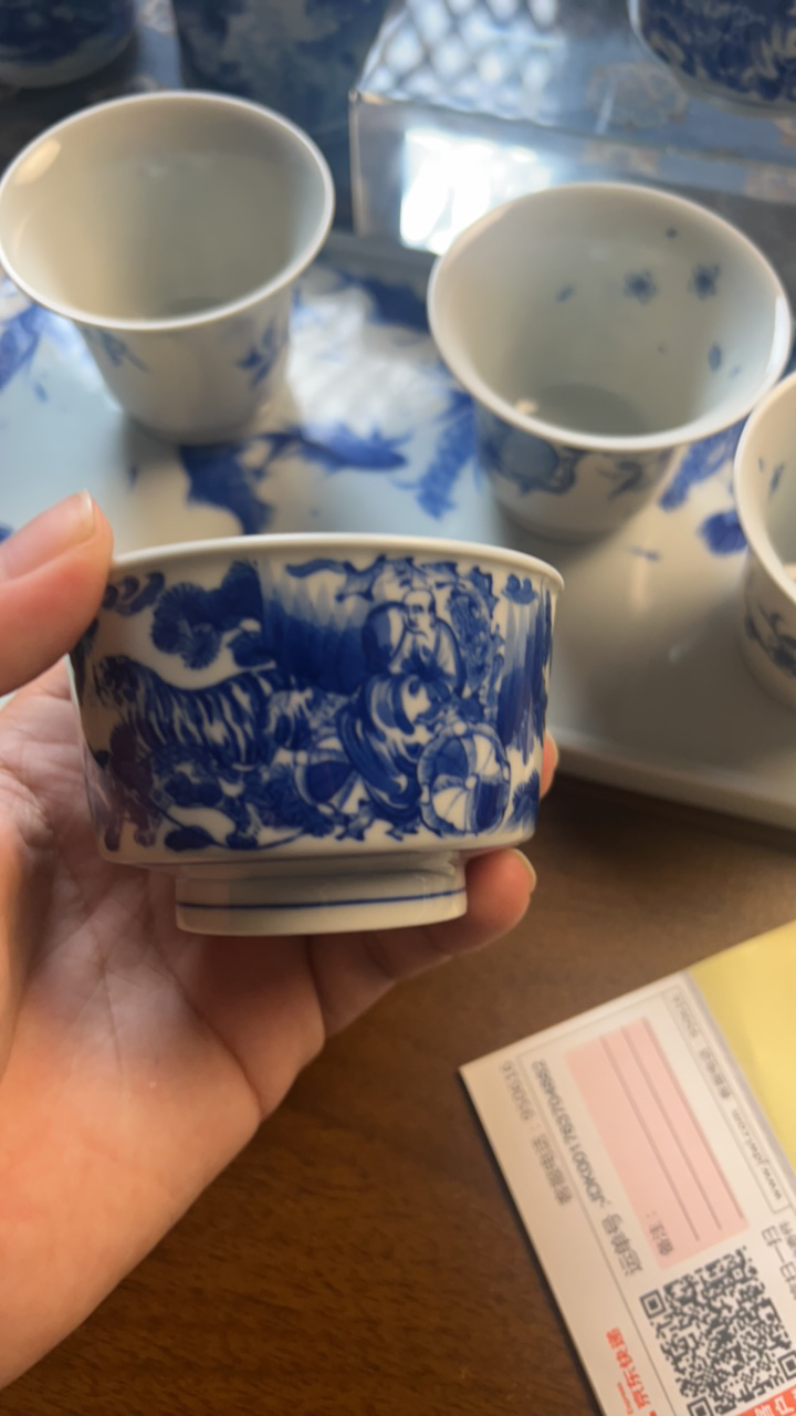问工青花鬼谷子小容天杯